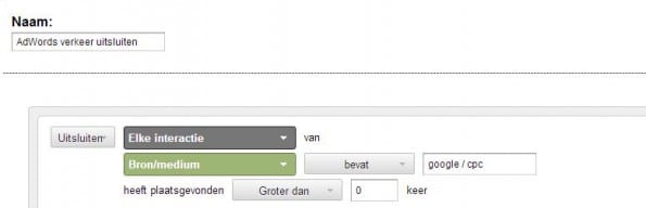 uitsluiten AdWords visual