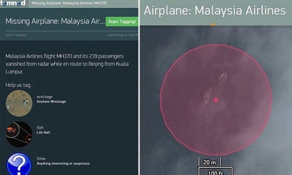 Tomnod Malaysia Airlines