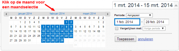 kalender google analytics