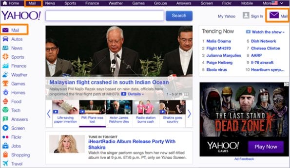 yahoo homepage