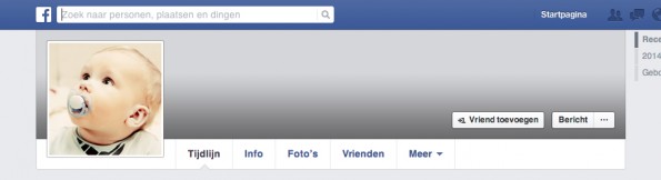 Baby op Facebook