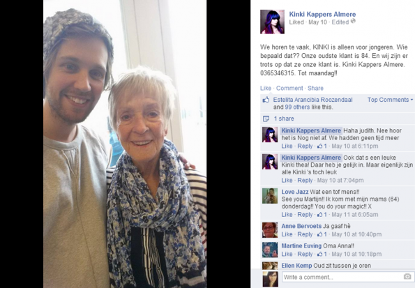 Kinki oudste klant Facebook