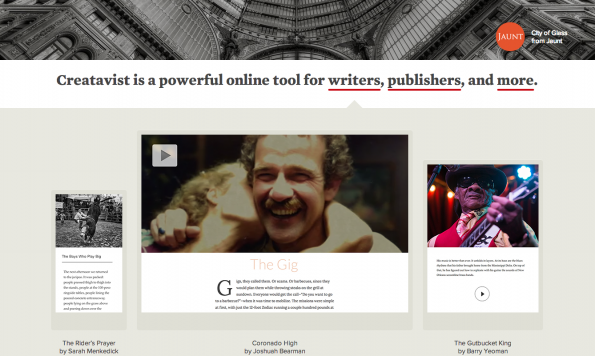 Creatavist, een van de tools voor het maken van longreads.