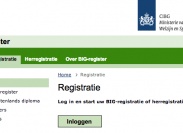 Screenshot BIG-register