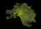 Heatmap van Strava Metro. Data van hardloop en wielrenroutes in de stad Melbourne