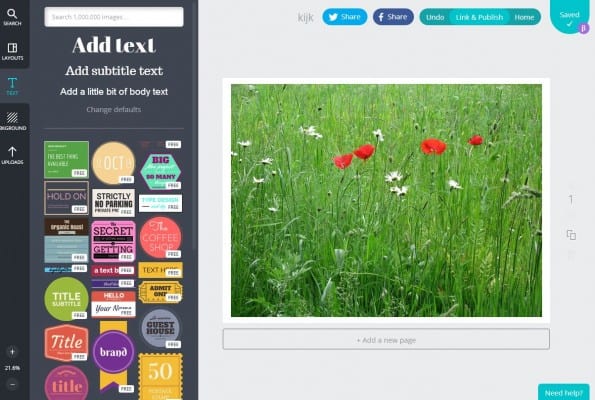 Free photo editor Canva