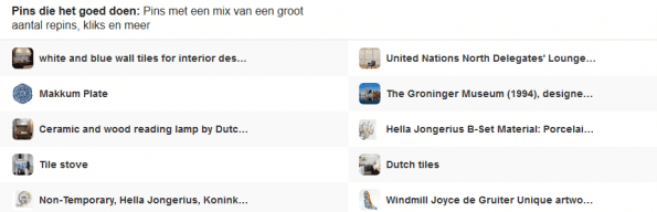 Een overzicht met je ultieme, best presterende Pins op basis van.. meerdere factoren.