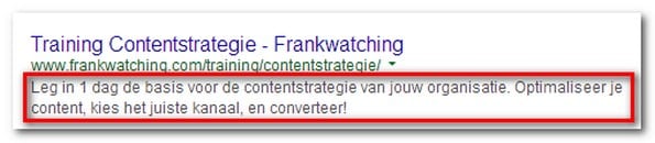 Meta description toevoegen voor SEO