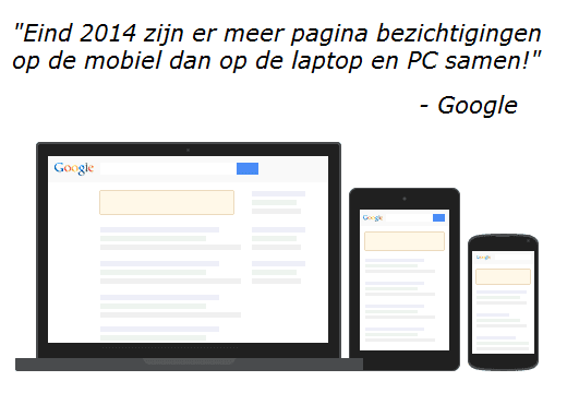 Meer mobiele  pagina bezichtigingen dan met laptop en PC