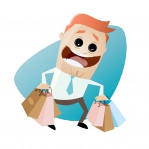 einkaufen tüte mann tragen tasche shopping