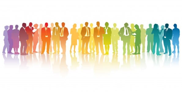 Colorful businesspeople