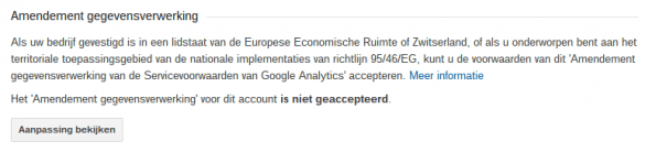 bewerkersovereenkomst google analytics