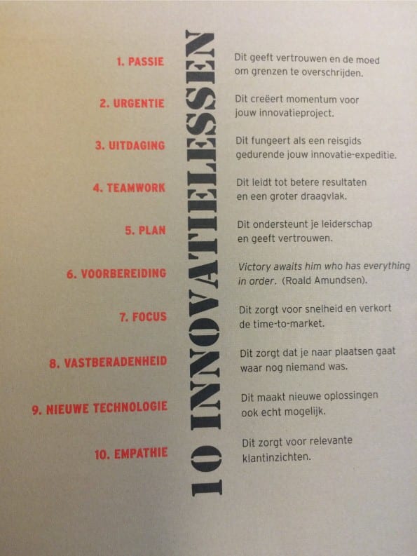 innovatielessen van ontdekkingsreizigers