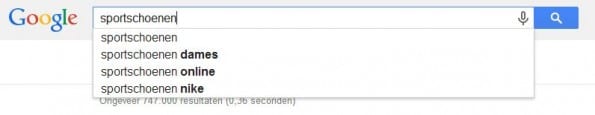 Keyword research: Google-suggesties