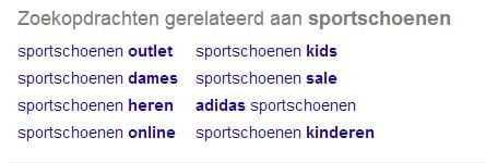 Keyword research: Google-suggesties