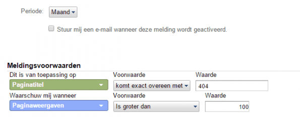 visual aangepaste melding 404