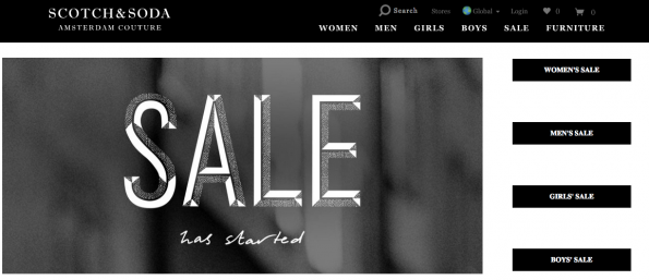 webdesign Scotch & Soda
