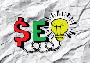 Seo Idea SEO Search Engine Optimization on crumpled paper