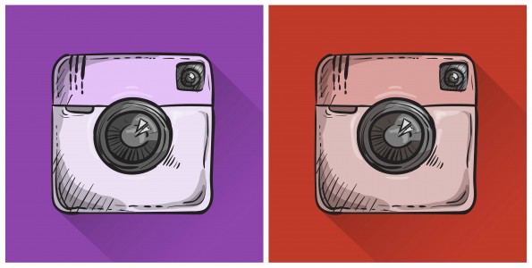 instagram paars rood