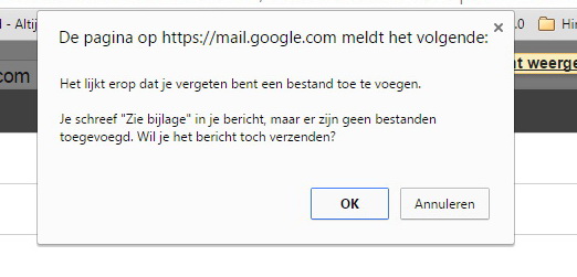 BijlageVergeten