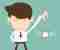 Hypnosis concept - Businessman hand holding a pocket watch and s