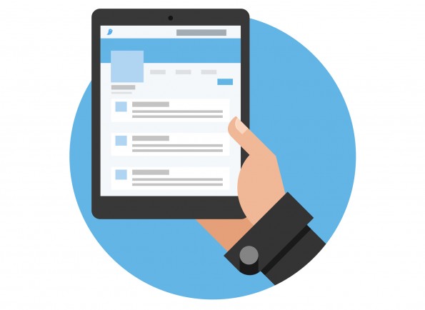 Microblogging - Flat Design