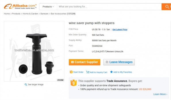 Wine Saver Pump With Stoppers - Buy Wine Saver Pump,Vaccuum Pump Wine,Plastic Wine Pump Product on Alibaba.com - Mozilla Firefox