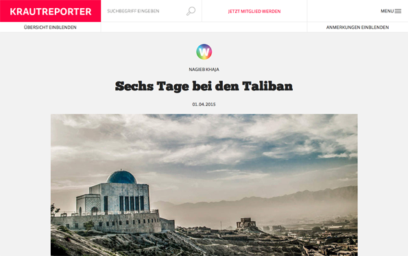 Krautreporter.de, een crowdfunded journalistieke site als navolger van De Correspondent.