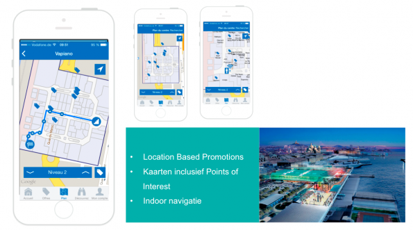 Indoor navigatie en relevante (location based) promoties