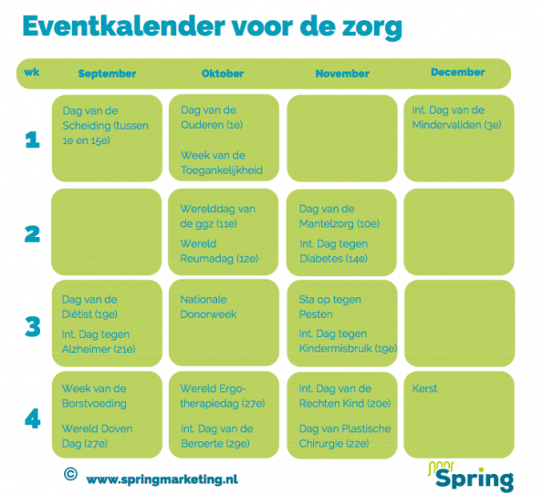 Eventkalender voor de zorg