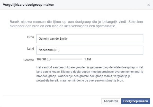 Vergelijkbare doelgroep