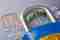look through numbers on credit card by padlock