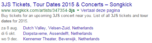 Spammy Structured Markup Penalty evenementopmaak