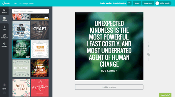 Canva editor
