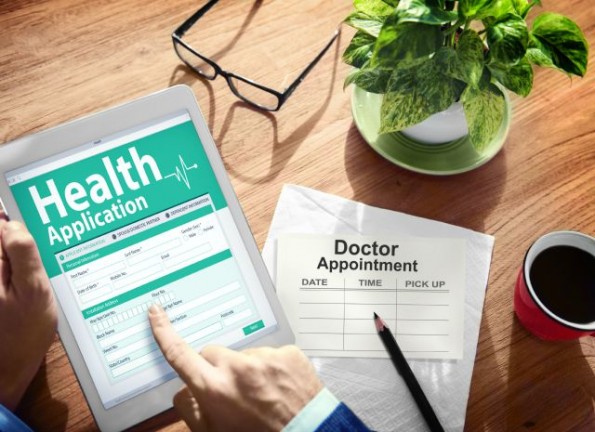 Digital Health Insurance Application Form Concept