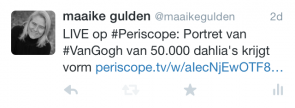 pre-tweet Periscope uitzending