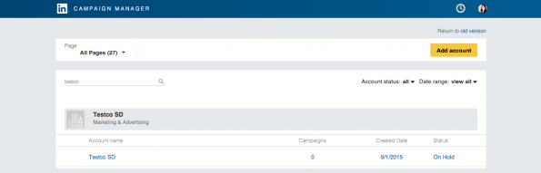 1. Overview LinkedIn campaign manager