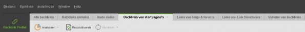Backlinks-startpagina