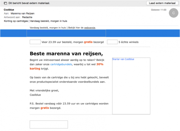 coolblue mail