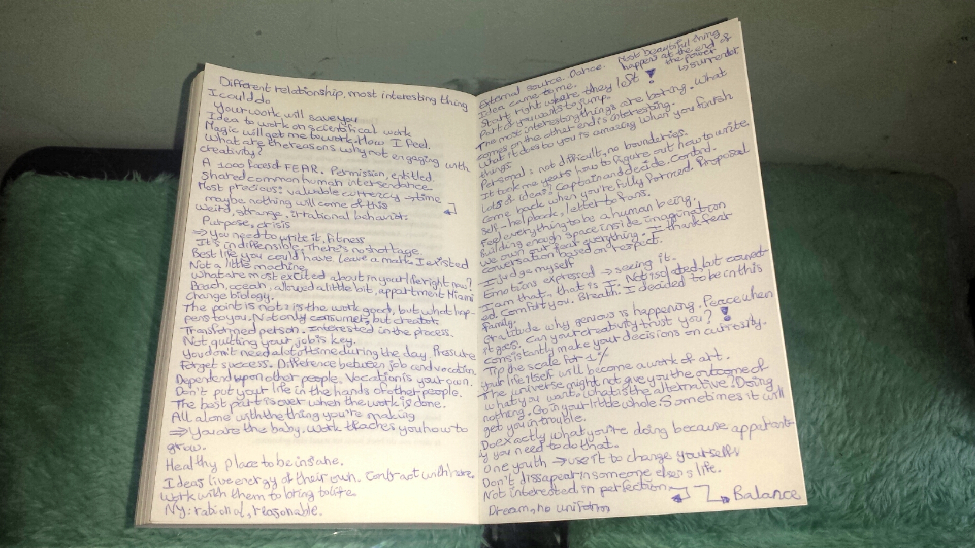 Aantekeningen in het boek