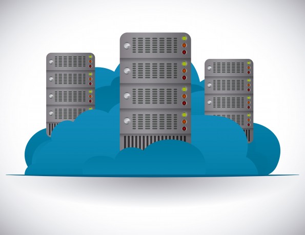 Cloud computing design over white background, vector illustration.