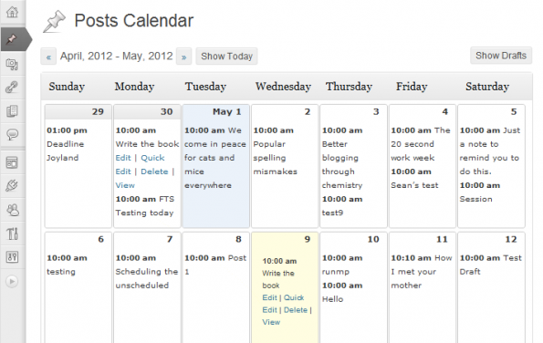 editor calendar