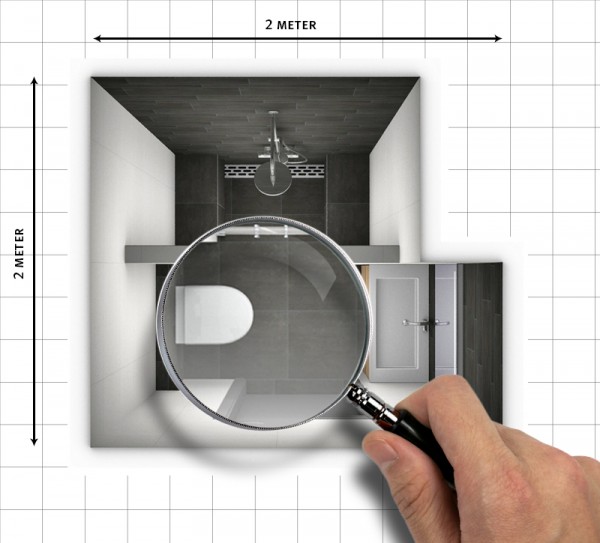 kleine badkamer groter laten lijken