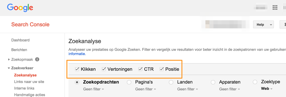 seo search console zoekanalyse ctr