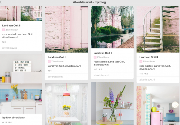Zilverblauw: overal dezelfde look & feel. Dus ook op Pinterest. Visual storytelling in optima forma. 