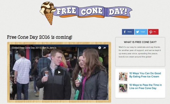 Free Cone Day Ben & Jerry's