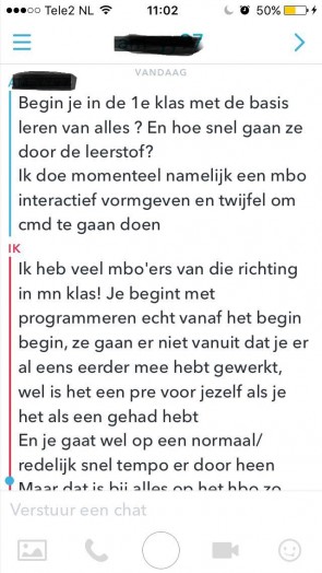 HvA Snapchat vragen