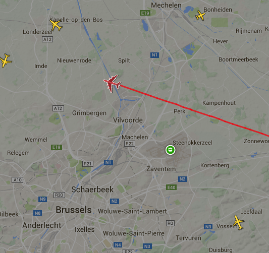 Op Planefinder kan je elk vliegtuig 'live' volgen