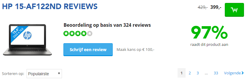 Coolblue review sectie