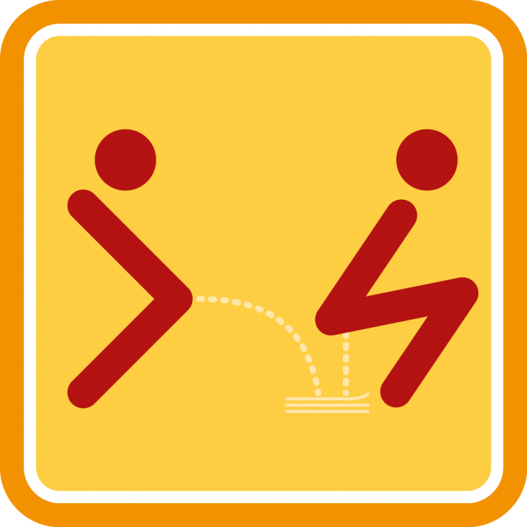 Icon er een plasje over doen